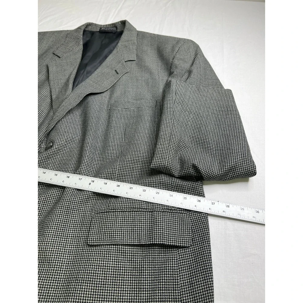 Gianelli Mens Blazer‎ Wool Blend Gray Business Casual Sport Jacket 54R